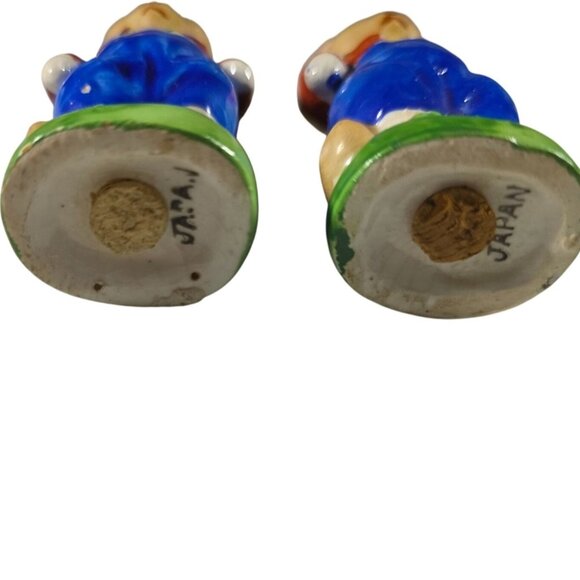 Vtg Hand-Painted Ceramic Cat Salt & Pepper Shakers Made In Japan Anthropomorphic - Picture 2 of 5